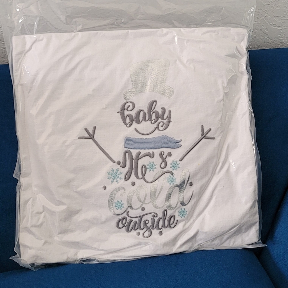 WINTER WONDERLANE Baby Is Cold Outside Holiday Pillow